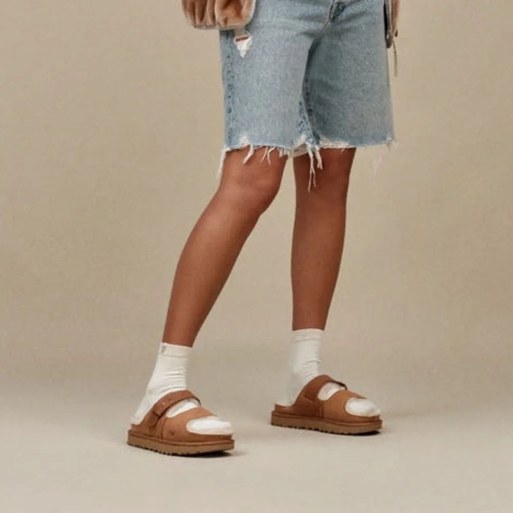 UGG GREENPORT GENUINE SHEARLING SLIDE SANDLE SIZE 7 NEW IN BOX - Picture 2 of 7